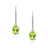 Peridot & Diamond Earrings (9ct) - Dracakis Jewellers
